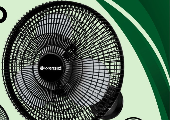 Ventilador Turbo Wind parede, Lorensid
